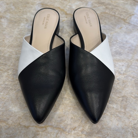 Cole Haan black and white mules - Picture 10 of 12